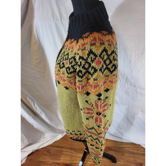 Planet Earth Sweaters Size Large Full Size Cardigan Sweater Olive Green - Picture 5 of 6